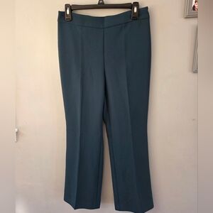 Ann Taylor Petite Side Zip Trouser Fluid Crepe Size 4P Green New With **Flaws